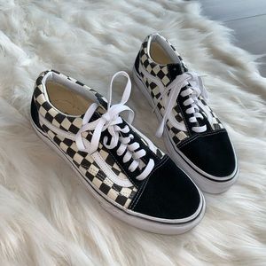 VANS OLD SKOOL PRIMARY CHECK SHOE size 8.5 women’s